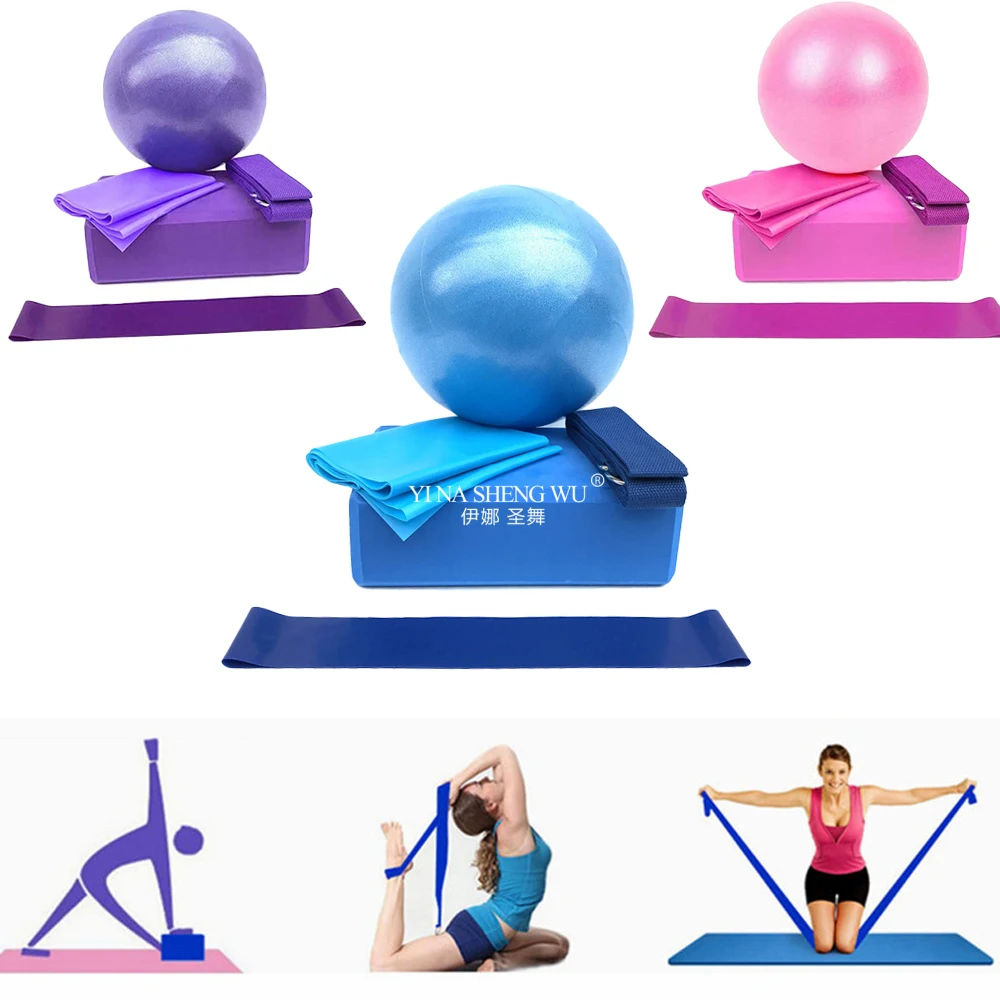 Pilates Yoga Ball Exercises - Yoga Starter Kit 5pc Set Yoga