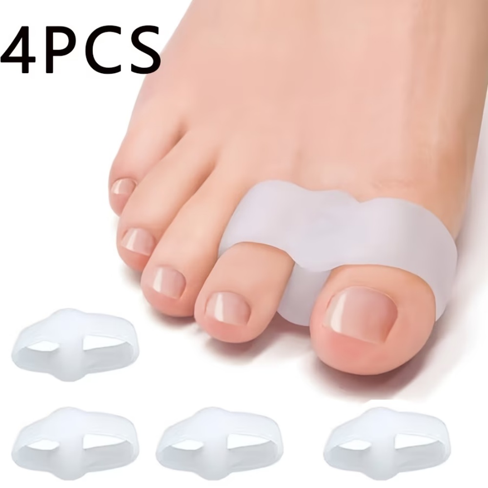 Toe Separator Silicon - 4 White Silicone Toe Separators, Equipped
