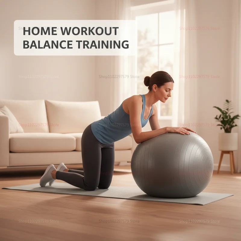 Anti-Burst Yoga Ball with Pump - Pilates Yoga Ball Exercises 评论和价格
