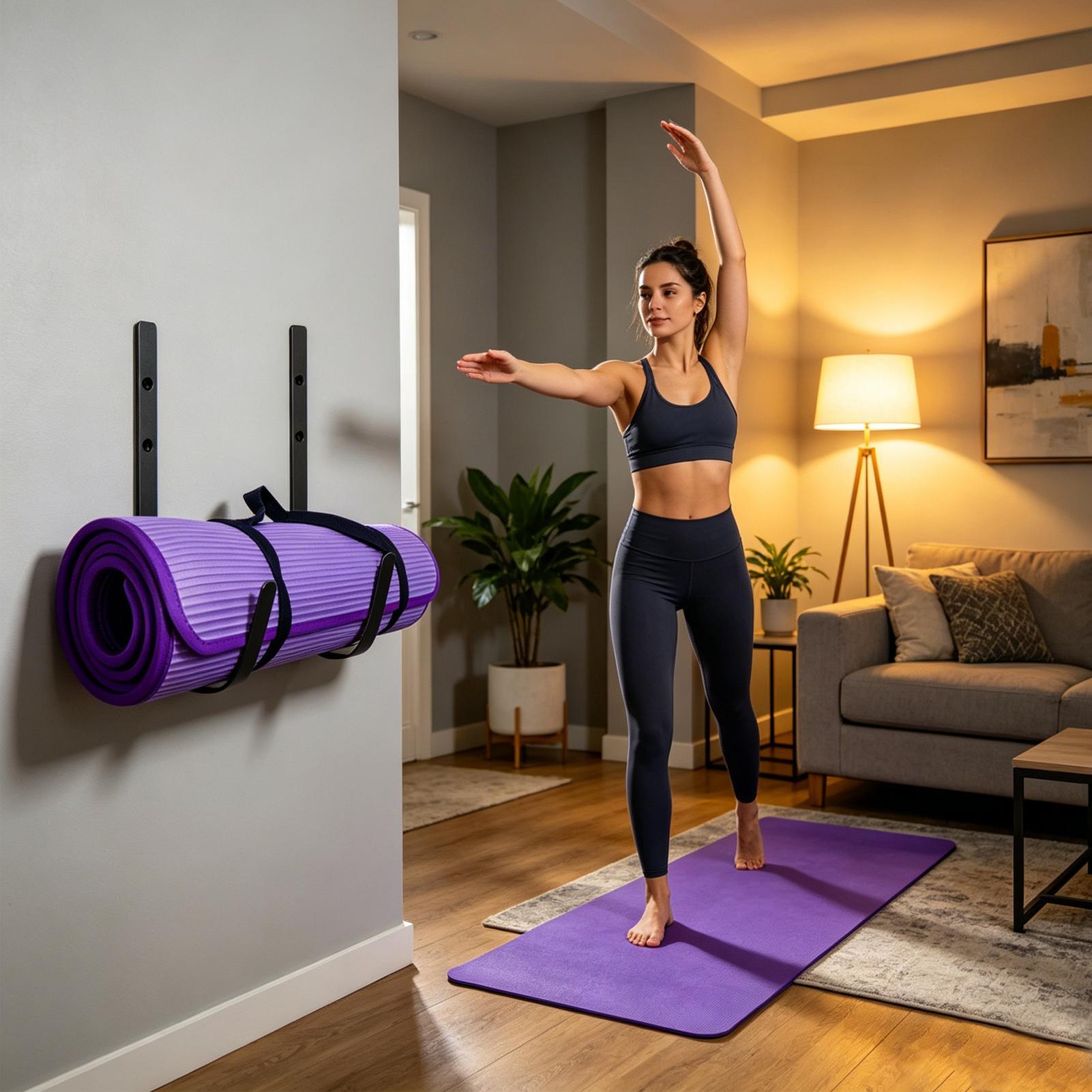 Yoga Mat Wall Mount Foam Rolle - Pilates Yoga Garage 评论和价格