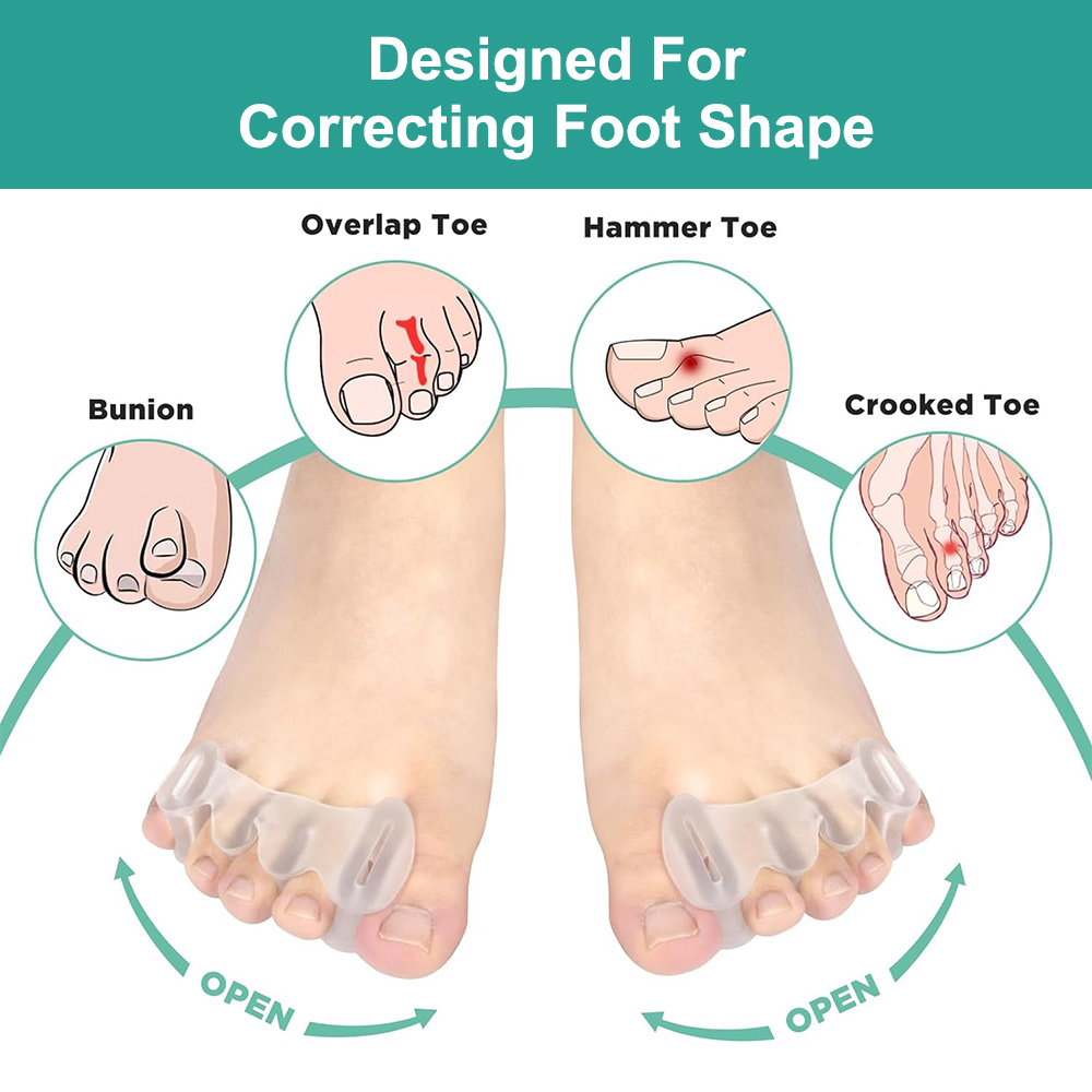 1Pair Gel Hard Silicone Toe Fi - Toe Separator Silicon 评论和价格