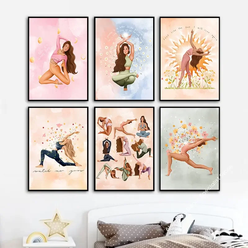 Boho Pilates Exercise Woman Yo - Pilates Yoga Room 评论和价格