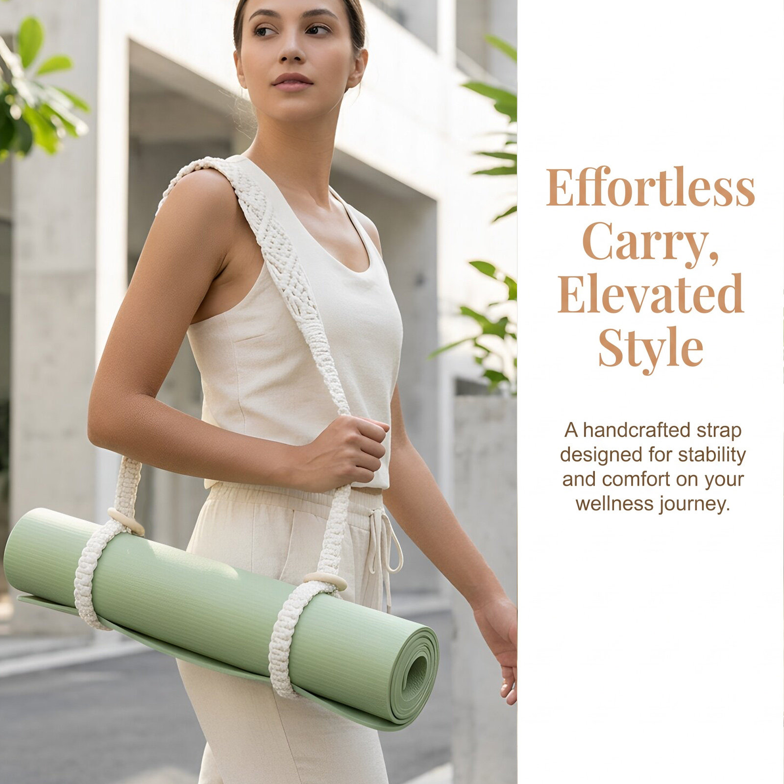 Handwoven Yoga Mat Carrier Sli - Pilates Yoga Mat Workout 评论和价格