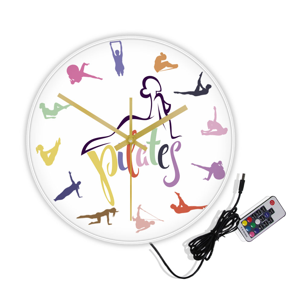 Pilates Pose Colorful Print Wa - Pilates Yoga Room 评论和价格