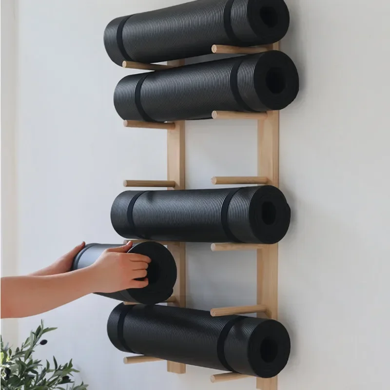 Solid Wood Yoga Mat Storage Or - Pilates Yoga Room 评论和价格