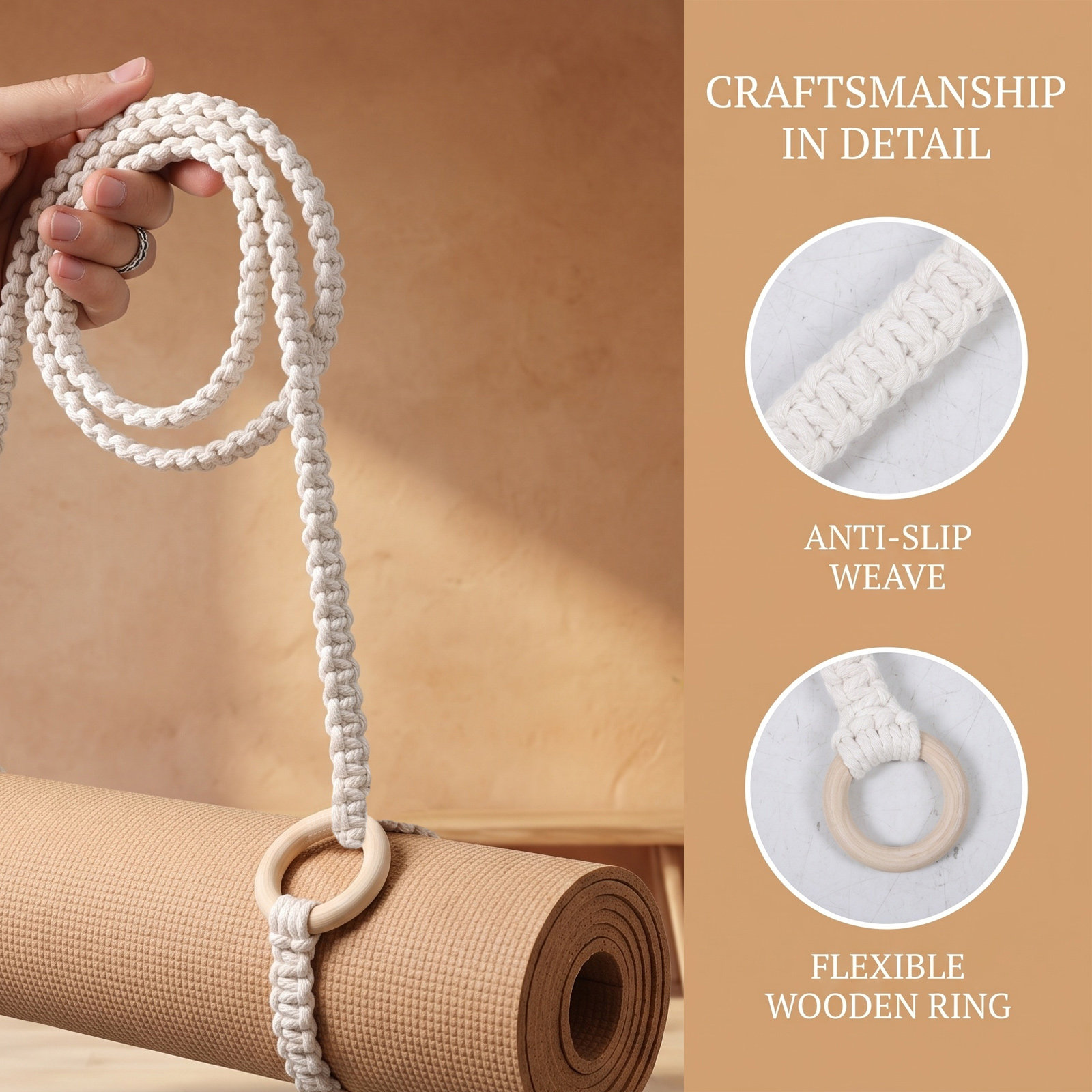 Hand Woven Yoga Mat Sling Soft - Pilates Yoga Mat Workout 评论和价格