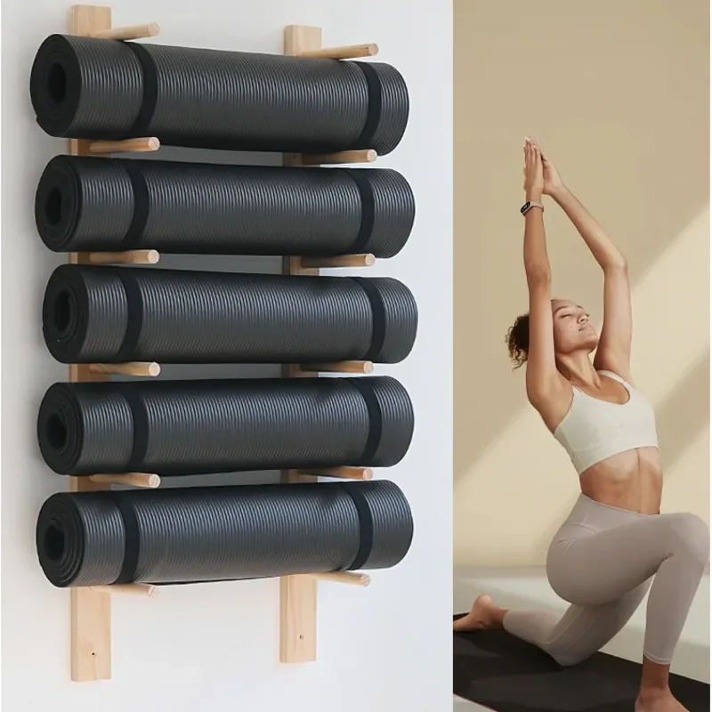 Solid Wood Yoga Mat Storage Or - Pilates Yoga Room 评论和价格