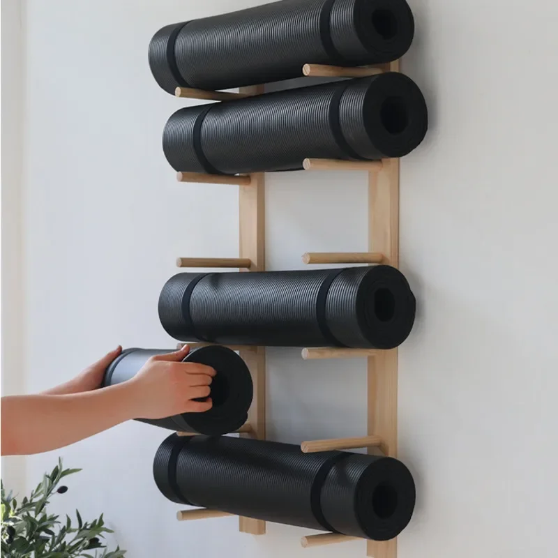 Solid Wood Yoga Mat Storage Or - Pilates Yoga Room 评论和价格